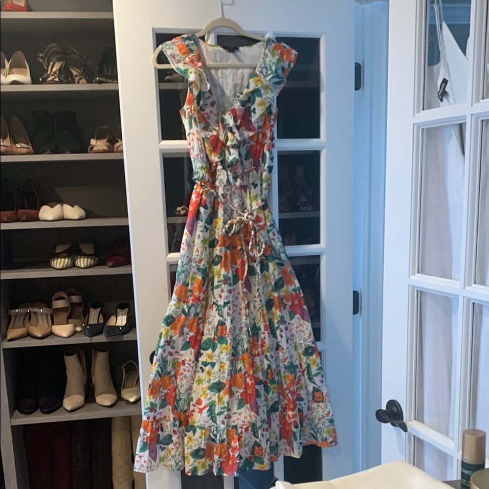 J. Crew Floral Midi Dress with Timeless Elegance